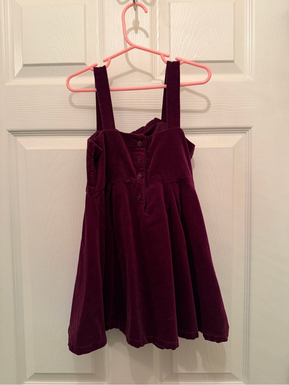 Janie and Jack Plum Velvet Pinafore Dress